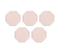 LMHHMIN 5pcs Powder Puff Storage Box Pink Portable Octagonal Makeup Puff Container Case for Bead Nail Tips