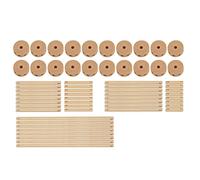 LMHHMIN Blocs de Construction de Forteresse DIY Faisant du Constructeur de Forteresse en Bois Éducatif sans Bavures avec des Bâtons et des Balles pour l'intérieur et l'extérieur