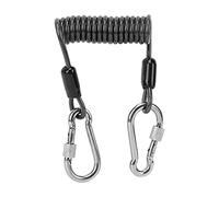 LMHHMIN Boucle en Acier Inoxydable Caméra Portable Coque de plongée sécurité Corde à Ressort pêche Ligne manquée (Noire)