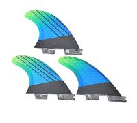 LMHHMIN Fibre de Verre FCS2 Élégant Bleu Vert Dégradé Planche de Surf Queue Fin Accessoire de Surf Flexible