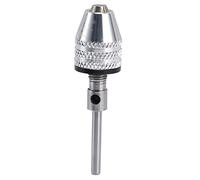 LMHHMIN Mandrin de perceuse sans clé Adaptateur de tournevis à percussion Convertisseur 3 mâchoires 1/8 po Tige ronde 0,3 à 3,4 mm Argent