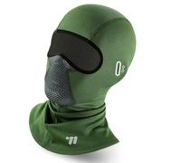 LMHHMIN Masque de Ski Cagoule d'hiver avec Trous pour Lunettes Couverture Thermique pour Le Cyclisme Moto par Temps Froid (Verte)