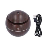 LMHHMIN Mini humidificateur à brume USB en forme de champignon de 130 ml avec veilleuse ambiante (Grain de bois foncé)