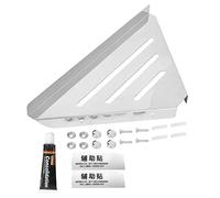 LMHHMIN Organisateur de Plateau de Coin de Douche en Acier Inoxydable avec Une Forte capacité de roulement pour la Salle de Bain et la Cuisine (Pas de modèle sans Punch)