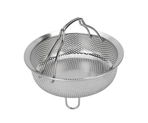 LMHHMIN Panier à vapeur avec poignée pliable en acier inoxydable 304, passoire multifonctionnelle, insert à vapeur pour cuiseur à riz électrique (Grande)