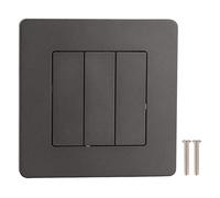 LMHHMIN Panneau de commande intelligent à 3 gangs avec application de synchronisation, panneau de commutation intelligent, type de rebond, AC100-240 V (Grise)