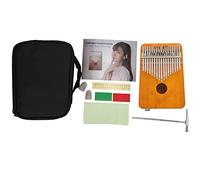 LMHHMIN Piano à pouce Kalimba 17 touches en acajou EQ avec micro intégré avec sac de transport - Corne de renne (Jaune)