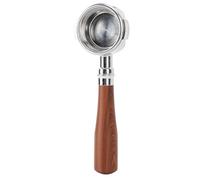 LMHHMIN Porte-filtre sans fond 58 mm avec poignée en bois pour Expobar E61 pour Flair 58 pour Sanremo pour Faema (Palissandre Noir)