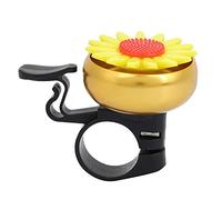 LMHHMIN Qualité Ultraléger Vélo Fleur Décor Cloche Aspect Son Clair (Jaune)