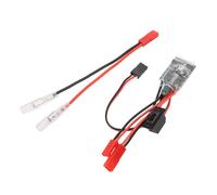 LMHHMIN RC 30A ESC brossé et câble adaptateur 7.4V contrôleur de vitesse électronique brossé à 2 voies avec frein pour voiture 1/16 1/18 1/24