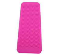 LMHHMIN Silicone défriser les cheveux résistant à la chaleur couverture pochette voyage bigoudi tapis antidérapant (Rose Rouge)