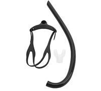 LMHHMIN Tuba de Natation Frontal avec Embout buccal en Silicone - Équipement respiratoire pour l'entraînement à la Natation (Noir)