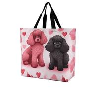 LMHLDSC Sacs d'épicerie pliables et réutilisables Motif caniches et chiens