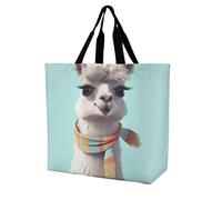 LMHLDSC Sacs d'épicerie pliables réutilisables et lavables Motif lama