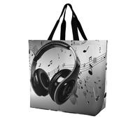LMHLDSC Sacs d'épicerie pliables réutilisables Sacs fourre-tout lavables Musique