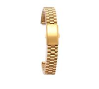 LMINGZE Bracelet de Montre en Acier Inoxydable 10 mm, 12 mm, 14 mm, métal, Boucle déployante, Bracelet Universel(Gold,14mm)