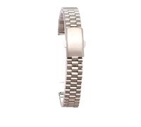 LMINGZE Bracelet de Montre en Acier Inoxydable 10 mm, 12 mm, 14 mm, métal, Boucle déployante, Bracelet Universel(Silver,12mm)