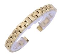 LMINGZE Bracelet de Montre en Acier Inoxydable for Femme, 8 mm, Bracelet de Rechange Universel en métal(Gold)