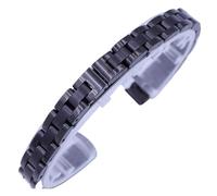 LMINGZE Bracelet de Montre en Acier Inoxydable for Femme, 8 mm, Bracelet de Rechange Universel en métal(Black)