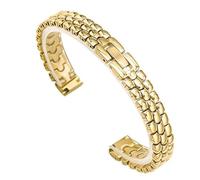 LMINGZE Bracelet de Montre en Acier Inoxydable, Petit Bracelet de 6 mm, 8 mm, 10 mm, Bracelet de Montre en métal, Bracelet en Or Rose(Gold_14mm)