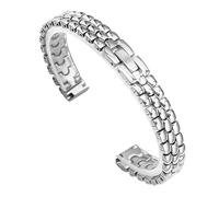 LMINGZE Bracelet de Montre en Acier Inoxydable, Petit Bracelet de 6 mm, 8 mm, 10 mm, Bracelet de Montre en métal, Bracelet en Or Rose(Silver_10mm)