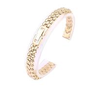 LMINGZE Bracelet de Montre en métal de Petite Taille 6 mm, 8 mm, 10 mm, 12 mm, en Acier Inoxydable, Universel for Femmes(Gold,8mm)