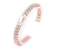 LMINGZE Bracelet de Montre en métal de Petite Taille 6 mm, 8 mm, 10 mm, 12 mm, en Acier Inoxydable, Universel for Femmes(Rose Gold,6mm)