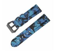 LMINGZE Bracelet de Montre en Silicone 20 mm 22 mm, étanche, Sport, à dégagement Rapide, Souple(Camo Deep Blue,22mm)