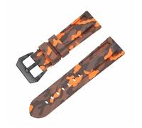 LMINGZE Bracelet de Montre en Silicone 20 mm 22 mm, étanche, Sport, à dégagement Rapide, Souple(Camo Orange,22mm)