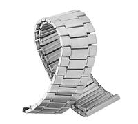 LMINGZE Bracelet de Montre Extensible en métal de 22 mm, Extensible, rétractable, en Acier Inoxydable, Accessoires(Silver,22MM_M About 150MM)