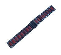 LMINGZE Bracelet de montre universel en bois et acier inoxydable, 22 mm, à dégagement rapide(Black)