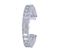 LMINGZE Bracelets de Montre en Acier Inoxydable 10mm 12mm 14mm, Bracelet en Argent, Bracelet de Montre en métal, Accessoires de Montre universels(Silver,10mm)