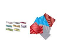 LMIXTC Lot de 400 étuis monnaie euro (8 Paquets de 50 étuis) & BRADEU5102050 Lot de 4 Paquets de 250 bracelets pour billets euro 5/10/20/50 euro