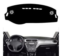 LMJCH Tapis Console Centrale Couverture Tableau,pour Citroen C-Elysee 2014-2019 Anti-Rayures antidérapante,Auto-Adhésif Tapis Intérieur,Tapis de Protection,LHD-A-Red