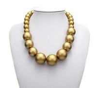 LMJNL Imitation Perle Collier Ras du Cou pour Femmes Grosses Perles déclaration Collier Bijoux mariée fête Mode perlé Accessoires fête Cadeau