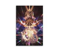LMJUSNEFNC Poster décoratif sur toile All Might Be My Hero Gakuen - Décoration murale moderne pour chambre à coucher - 20 x 30 cm