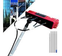 LMMIAOZ Brosse télescopique de Nettoyage de vitres à Eau de 6 m avec tête rotative à 180° pour Panneaux solaires et vitres. Outil d'extension extérieur pour Un Nettoyage Facile e