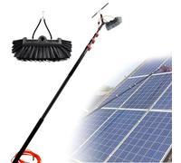 LMMIAOZ Brosse télescopique Extensible pour Nettoyage de vitres alimentée en Eau, kit de Nettoyage de Panneaux solaires, Brosse Extensible hydraulique avec raclette pour fenêtres
