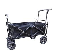 LMMIAOZ Chariot de Camping, Chariot de Jardin, Chariot de Jardin Pliable et Portable, Chariot de Courses pour Camping en Plein air, Chariot à Traction à 4 Roues, Chariot de Plage