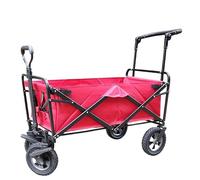 LMMIAOZ Chariot de Camping, Chariot de Jardin Pliable, Chariot de Courses pour Camping en Plein air, Chariot à Traction à 4 Roues, Chariot de Plage Pliable