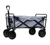 LMMIAOZ Chariot de Camping, Chariot de Jardin Pliable, Chariot de Jardin Robuste, Chariot de Courses pour Camping en Plein air, Chariot de Traction avec 4 Roues de Plage