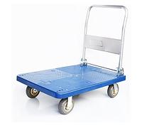 LMMIAOZ Diable à Plateforme Pliable avec 4 Roues pivotantes et Fixes pour Un Transport à 360°. Chariot Compact à Pousser avec Rangement Facile, idéal pour Le Chargement et Le dép