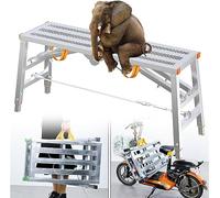 LMMIAOZ Échelle escamotable multifonctionnelle en Acier - Plateforme d'échafaudage Pliable pour Une Utilisation intérieure/extérieure - Équipement d'échafaudage Robuste - Capacit