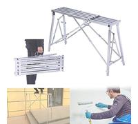 LMMIAOZ Échelle Pliante Robuste en Acier, Plateforme de Travail réglable en Longueur et en Hauteur, Largeur 30 cm/40 cm, équipement d'échafaudage Polyvalent