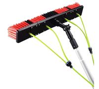 LMMIAOZ Kit de Perche alimentée en Eau, Brosse et Perche rotatives pour Nettoyage de Panneaux solaires, Perche légère pour Nettoyer Les Murs carrelés, Le Sol, la Voiture, la sall