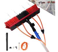 LMMIAOZ Perche de Nettoyage de vitres, Brosse télescopique alimentée par Eau, kit de Nettoyage de vitres, équipement de Lavage de Panneaux solaires Extensibles, Nettoyage de toi