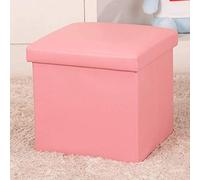 LMMIAOZ Pouf de Rangement Pliable Rose, Repose-Pieds, Tabouret, Banc, boîte, Cube, Montage Rapide et Facile pour Camping ou Table Basse 30 x 30 x 30 cm (12 x 12 x 12)