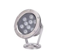 LMMIAOZ Projecteur LED Submersible pour Bassin, 9 W, étanche IP68, en Acier Inoxydable, Basse Tension 12 V/24 V, pour Fontaine de Piscine (RVB 24 V)