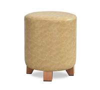 LMMIAOZ Repose-Pieds Rond Ottoman Homenishings, Tabouret Bas Rond en hêtre PU extérieur imperméable Anti-Choc/Lot de 3