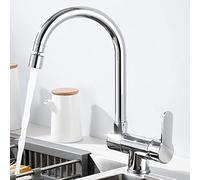 LMMIAOZ Robinet mitigeur de Cuisine avec fenêtre Rabattable, Robinet d'évier de Cuisine chromé, Eau Chaude et Froide, Robinet d'évier de Cuisine en Laiton B (B)